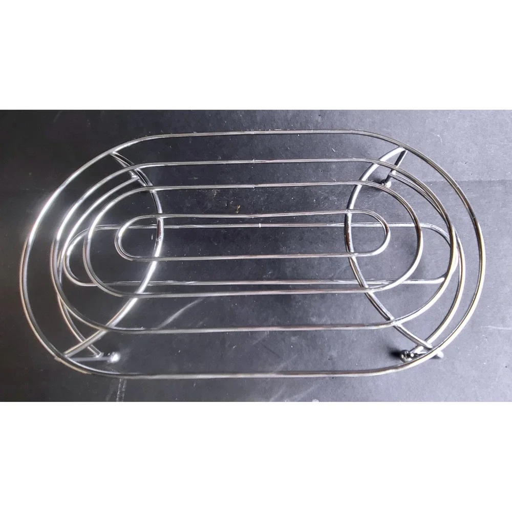 Cobble‎ Creek Double Warming Trivet Heavy Duty Metal Chrome Casserole Stand 4408